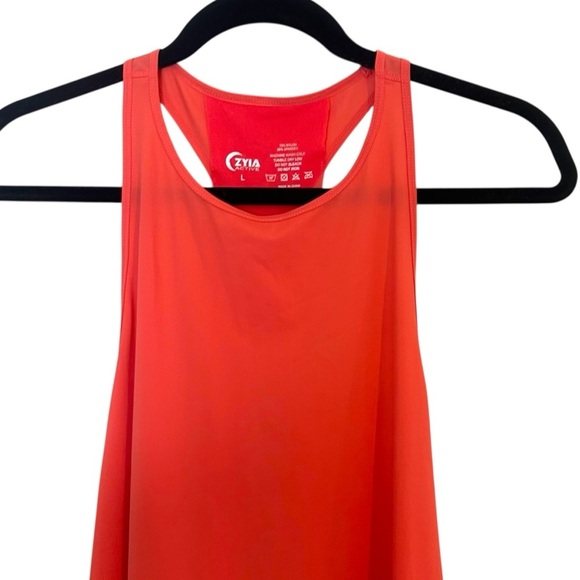 ZYIA Active Double Racer Tank- Coral Athletic Tank- Size Large - Picture 7 of 12
